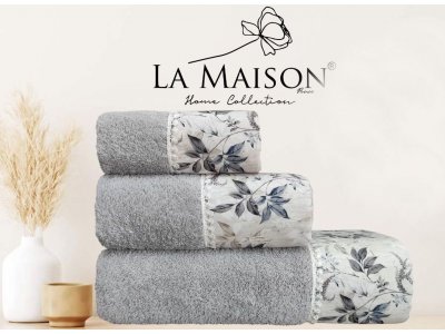 Подарочный набор полотенец La Maison с парфюмом - Sage Gri (Turkey), 3 штуки Подарочный набор полотенец La Maison с парфюмом - Sage Gri (Turkey), 3 штуки